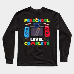 Preschool Level Complete Gamer Class Of 2024 Pre k Graduation Long Sleeve T-Shirt